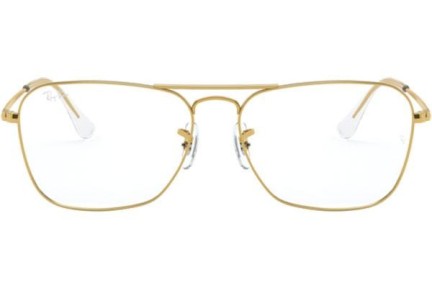 Okulary korekcyjne Ray-Ban Caravan II RX6536 3086 Kwadratowe Złote