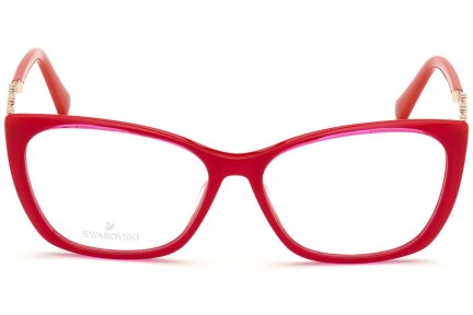 Okulary korekcyjne Swarovski SK5383 068 Kocie oczy Czerwone