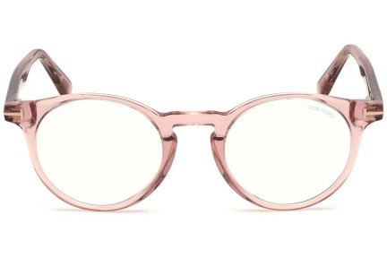 Okulary korekcyjne Tom Ford FT5557-B 072 Okrągłe Różowe