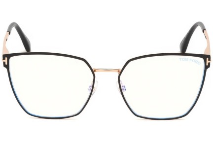 Okulary korekcyjne Tom Ford FT5574-B 001 Kwadratowe Czarne