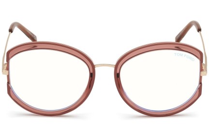 Okulary korekcyjne Tom Ford FT5669-B 072 Okrągłe Różowe