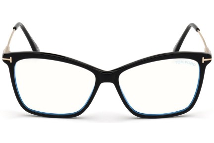 Okulary korekcyjne Tom Ford FT5687-B 001 Kocie oczy Czarne