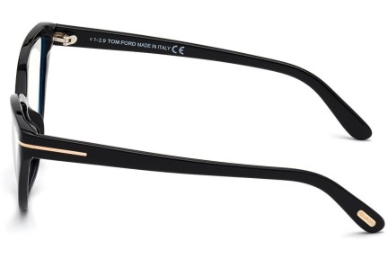 Okulary korekcyjne Tom Ford FT5729-B 001 Kocie oczy Czarne