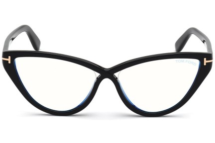 Okulary korekcyjne Tom Ford FT5729-B 001 Kocie oczy Czarne