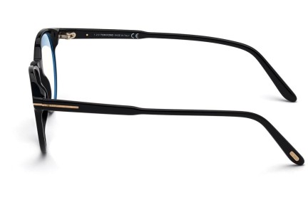 Okulary korekcyjne Tom Ford FT5695-B 001 Okrągłe Czarne