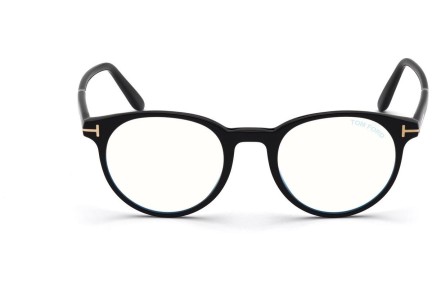 Okulary korekcyjne Tom Ford FT5695-B 001 Okrągłe Czarne