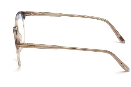 Okulary korekcyjne Tom Ford FT5695-B 045 Okrągłe Brązowe