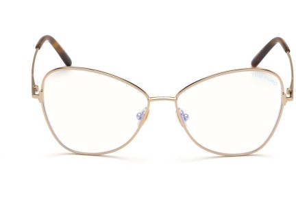 Okulary korekcyjne Tom Ford FT5738-B 028 Kocie oczy Złote