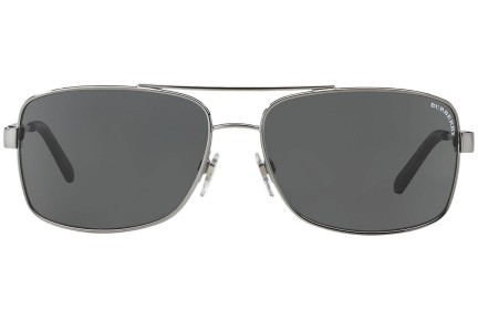 Okulary przeciwsłoneczne Burberry BE3074 100387 Pilotki (Aviator) Srebrne