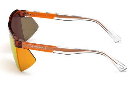 Okulary przeciwsłoneczne Diesel DL0319 42U Flat Top Pomarańczowe