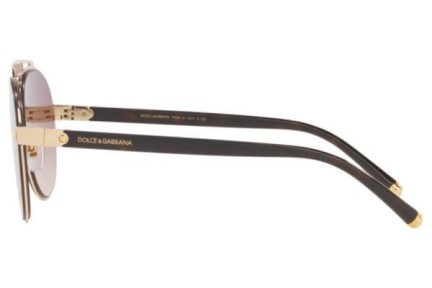 Okulary przeciwsłoneczne Dolce & Gabbana DG Logo Collection DG2235 02/13 Pilotki (Aviator) Złote