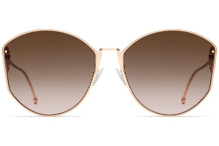 Okulary przeciwsłoneczne Fendi FF 0335/F/S DDB/M2 Polarized Kocie oczy Złote