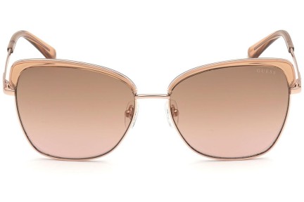 Okulary przeciwsłoneczne Guess GU7738 57G Kocie oczy Beżowe