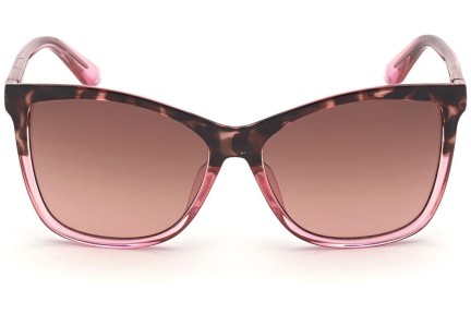 Okulary przeciwsłoneczne Guess GU7779 72U Kwadratowe Havana