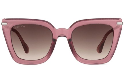 Okulary przeciwsłoneczne Jimmy Choo Ciara/G/S S5R/HA Kwadratowe Różowe