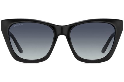 Okulary przeciwsłoneczne Jimmy Choo Rikki/G/S 807/9O Kocie oczy Czarne