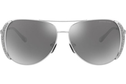 Okulary przeciwsłoneczne Michael Kors Chelsea Glam MK1082 10056G Pilotki (Aviator) Srebrne
