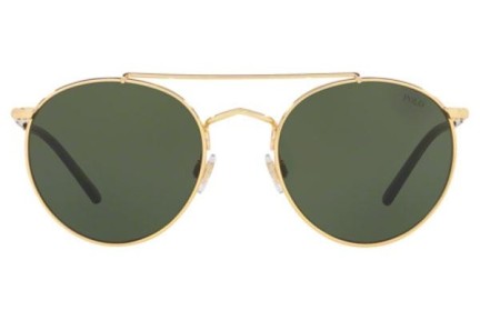 Okulary przeciwsłoneczne Polo Ralph Lauren PH3114 900471 Okrągłe Złote