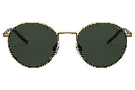 Okulary przeciwsłoneczne Polo Ralph Lauren PH3133 932471 Okrągłe Złote