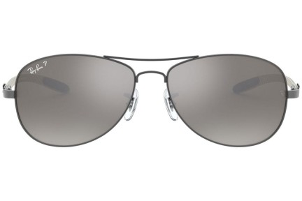 Okulary przeciwsłoneczne Ray-Ban RB8301 004/N8 Polarized Pilotki (Aviator) Srebrne