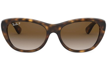 Okulary przeciwsłoneczne Ray-Ban RB4227 710/T5 Polarized Kocie oczy Havana