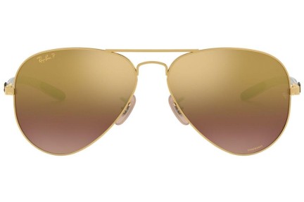 Okulary przeciwsłoneczne Ray-Ban Chromance Collection RB8317CH 001/6B Polarized Pilotki (Aviator) Złote