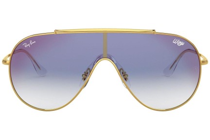 Okulary przeciwsłoneczne Ray-Ban Wings RB3597 001/X0 Pojedyncze | Shield Złote