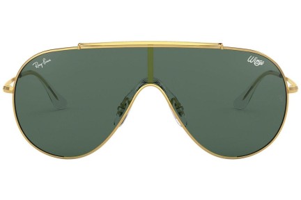 Okulary przeciwsłoneczne Ray-Ban Wings RB3597 905071 Pojedyncze | Shield Złote