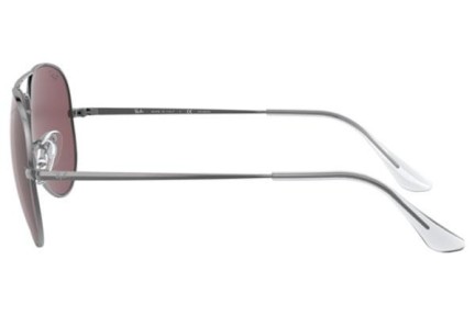 Okulary przeciwsłoneczne Ray-Ban Aviator Metal II RB3689 004/AF Polarized Pilotki (Aviator) Srebrne