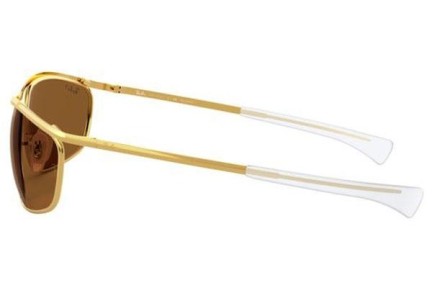 Okulary przeciwsłoneczne Ray-Ban Olympian I Deluxe RB3119M 001/57 Polarized Prostokątne Złote