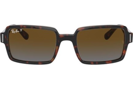 Okulary przeciwsłoneczne Ray-Ban Benji RB2189 1292W1 Polarized Prostokątne Havana
