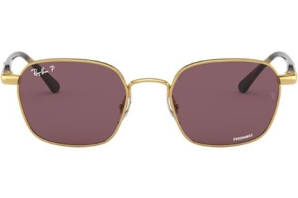 Okulary przeciwsłoneczne Ray-Ban RB3664CH 001/BC Polarized Kwadratowe Złote