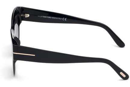 Okulary przeciwsłoneczne Tom Ford Slater FT0658 01B Kocie oczy Czarne