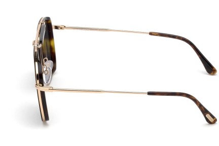 Okulary przeciwsłoneczne Tom Ford Huck FT0665 52A Pilotki (Aviator) Havana