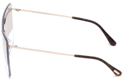 Okulary przeciwsłoneczne Tom Ford Camilla FT0682 28G Kocie oczy Złote