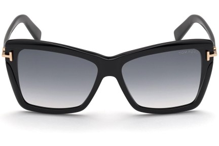 Okulary przeciwsłoneczne Tom Ford FT0849 01B Kocie oczy Czarne