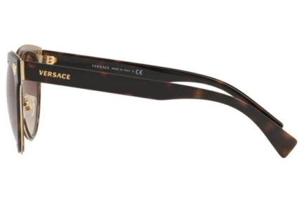 Okulary przeciwsłoneczne Versace Medusa Charm VE2198 125213 Kocie oczy Havana