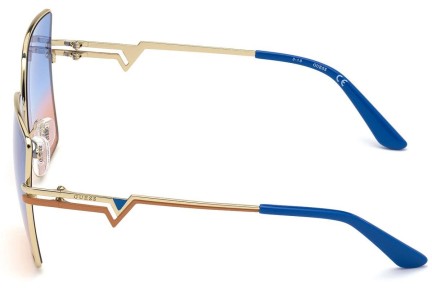 Okulary przeciwsłoneczne Guess GU7733 32W Kwadratowe Złote
