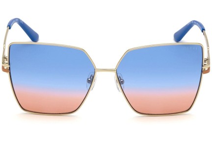 Okulary przeciwsłoneczne Guess GU7733 32W Kwadratowe Złote