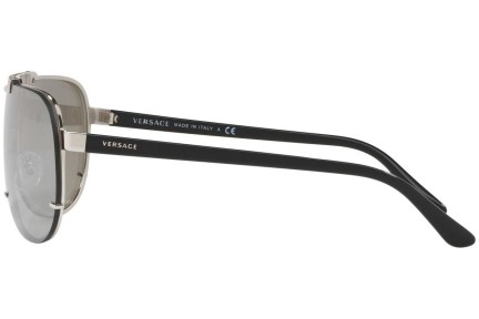 Okulary przeciwsłoneczne Versace VE2140 10006G Pojedyncze | Shield Srebrne