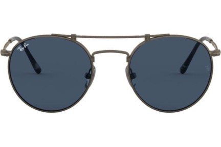 Okulary przeciwsłoneczne Ray-Ban Titanium Titanium Collection RB8147 9138T0 Okrągłe Brązowe