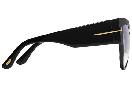 Okulary przeciwsłoneczne Tom Ford Anoushka FT0371 01B Kocie oczy Czarne