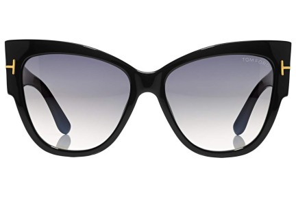 Okulary przeciwsłoneczne Tom Ford Anoushka FT0371 01B Kocie oczy Czarne