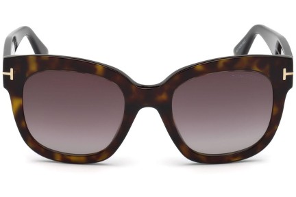 Okulary przeciwsłoneczne Tom Ford Beatrix FT0613 52T Kwadratowe Havana