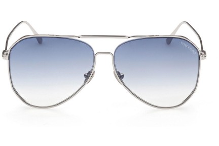 Okulary przeciwsłoneczne Tom Ford FT0853 16W Pilotki (Aviator) Srebrne