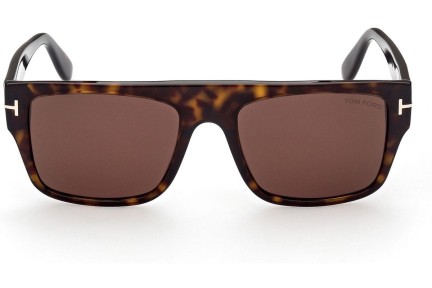 Okulary przeciwsłoneczne Tom Ford FT0907 52E Prostokątne Havana