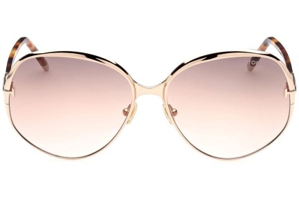 Okulary przeciwsłoneczne Tom Ford FT0913 28F Okrągłe Złote