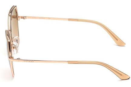 Okulary przeciwsłoneczne Guess GU7736 57G Kwadratowe Beżowe