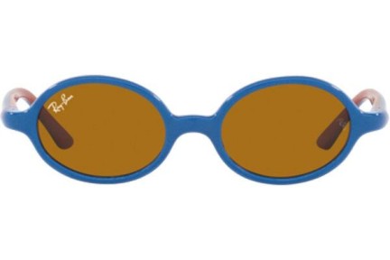 Okulary przeciwsłoneczne Ray-Ban Junior RJ9145S 7084/3 Owalne Niebieskie