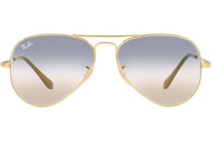 Okulary przeciwsłoneczne Ray-Ban Aviator Metal II RB3689 001/GD Pilotki (Aviator) Złote